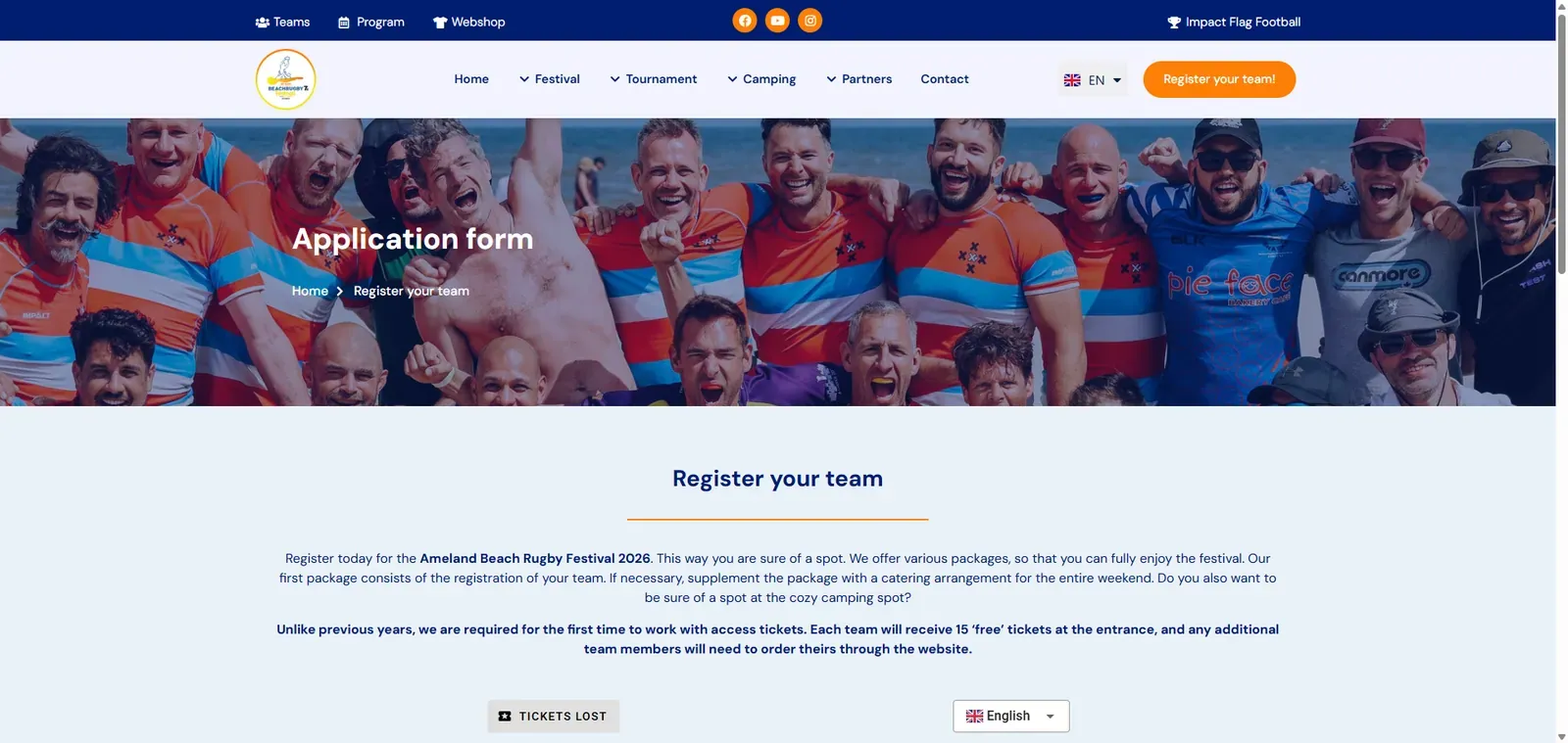 Register your team