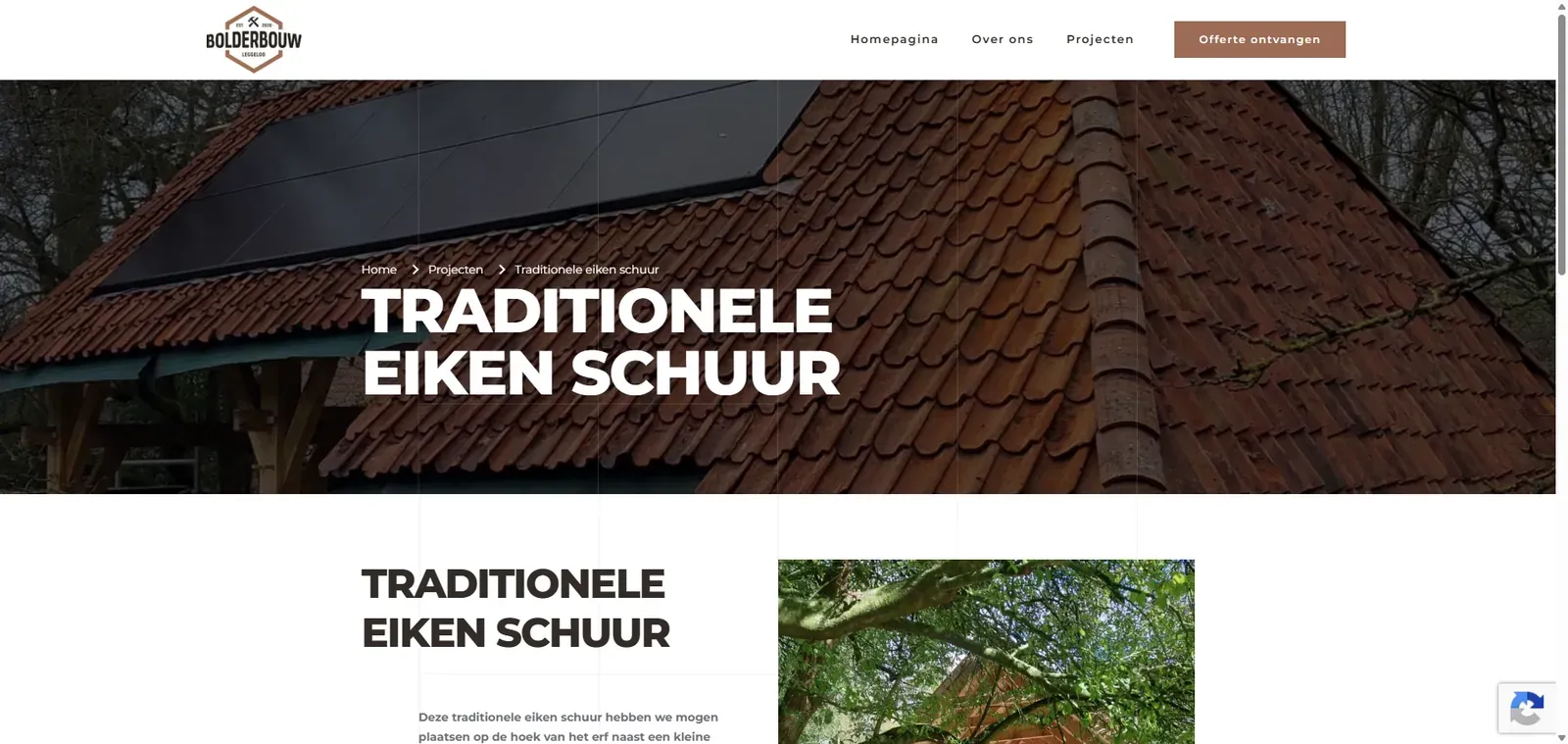 Traditionele eiken schuur