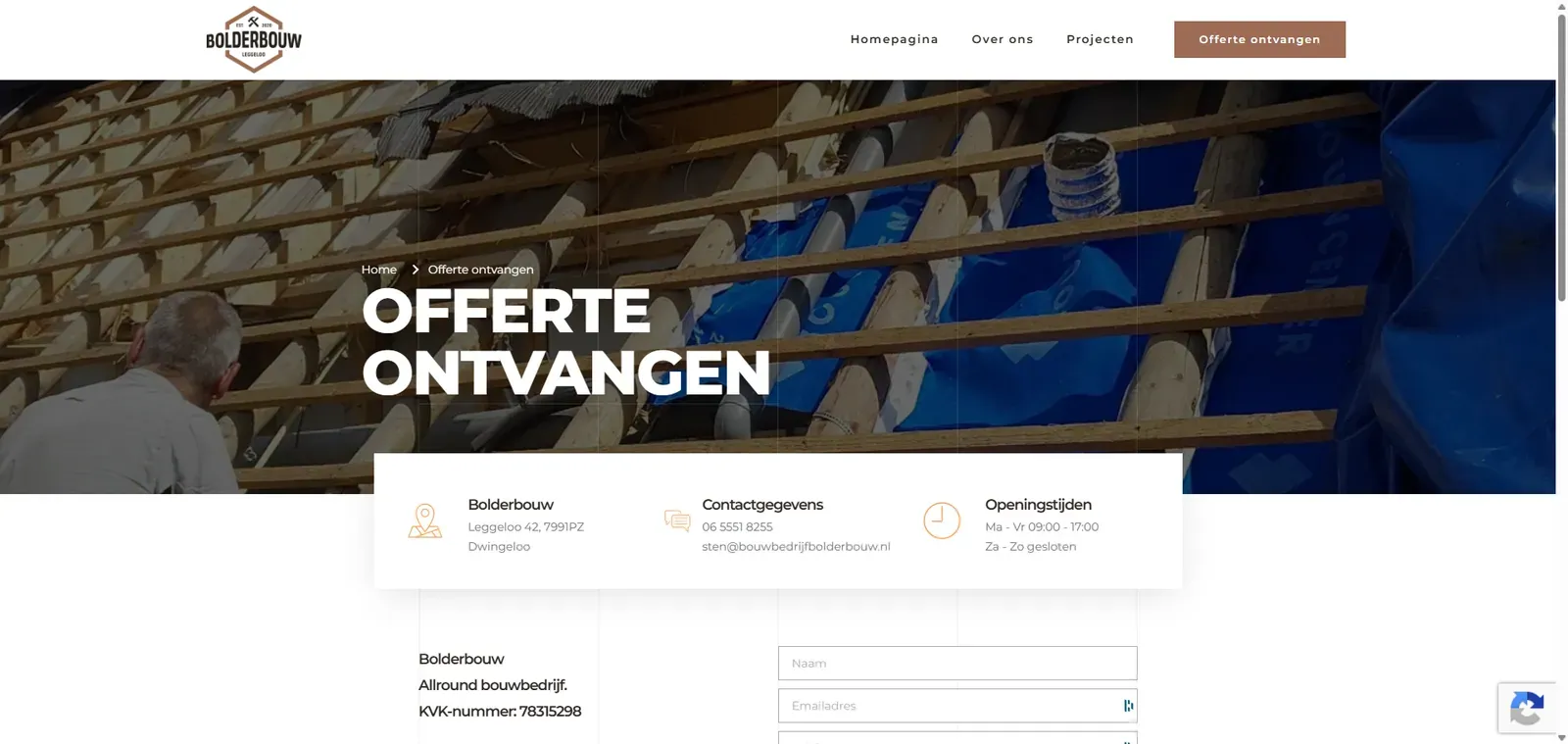 Offerte ontvangen